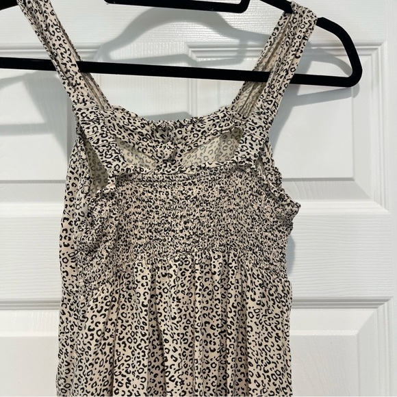 Japna Leopard Print Animal Print Ruched Back Midi Button Front Dress Size Small - Picture 4 of 9